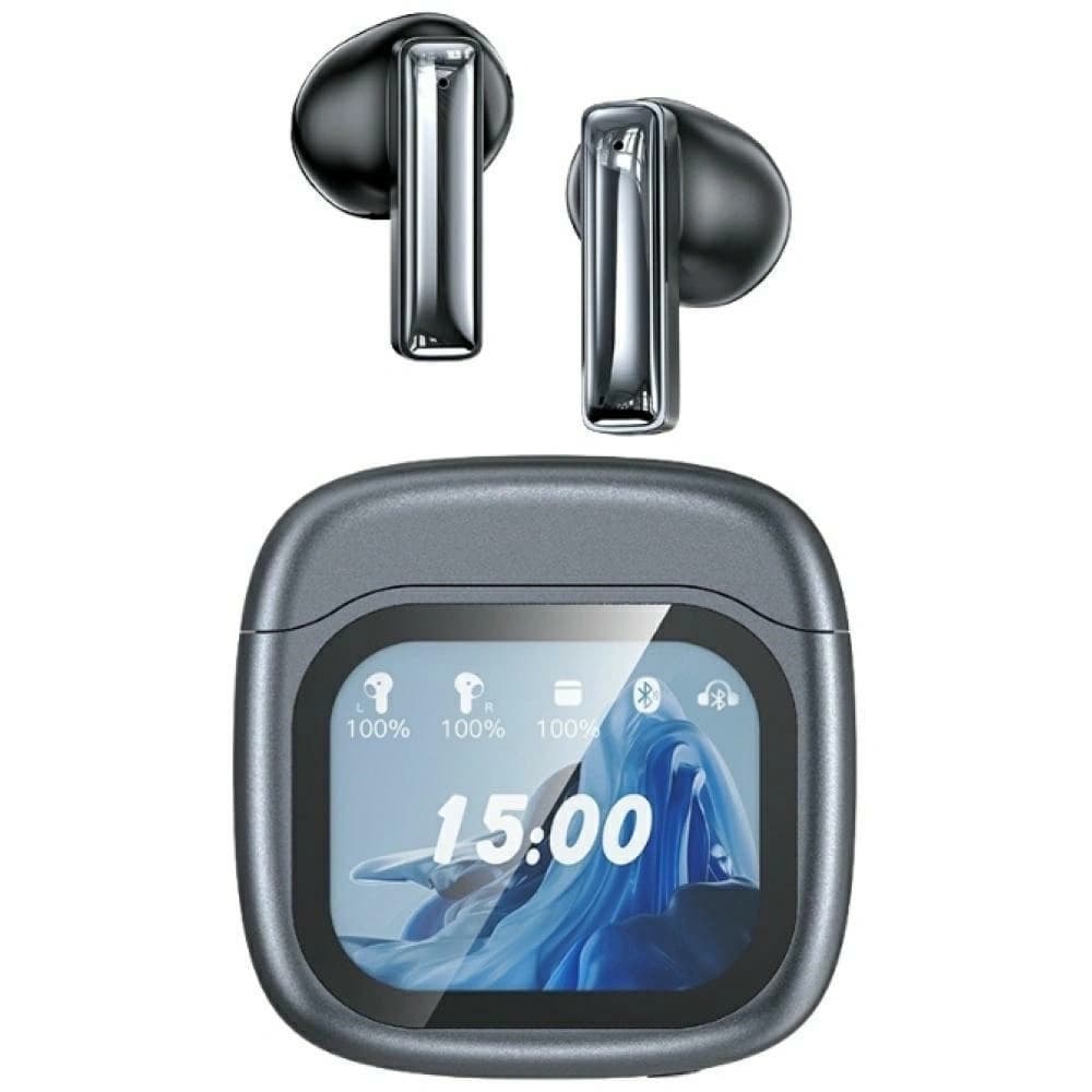 AWEI TP100 ENC Wireless In-Ear Headphones Bluetooth 5.4 TWS + Docking Station Black - 1