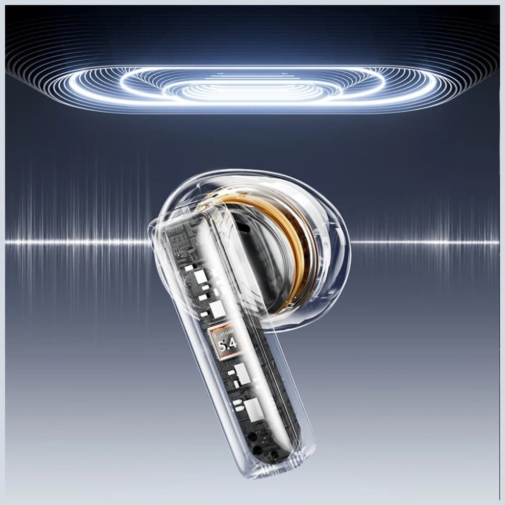 AWEI TP100 ENC Wireless In-Ear Headphones Bluetooth 5.4 TWS + Docking Station Black - 4