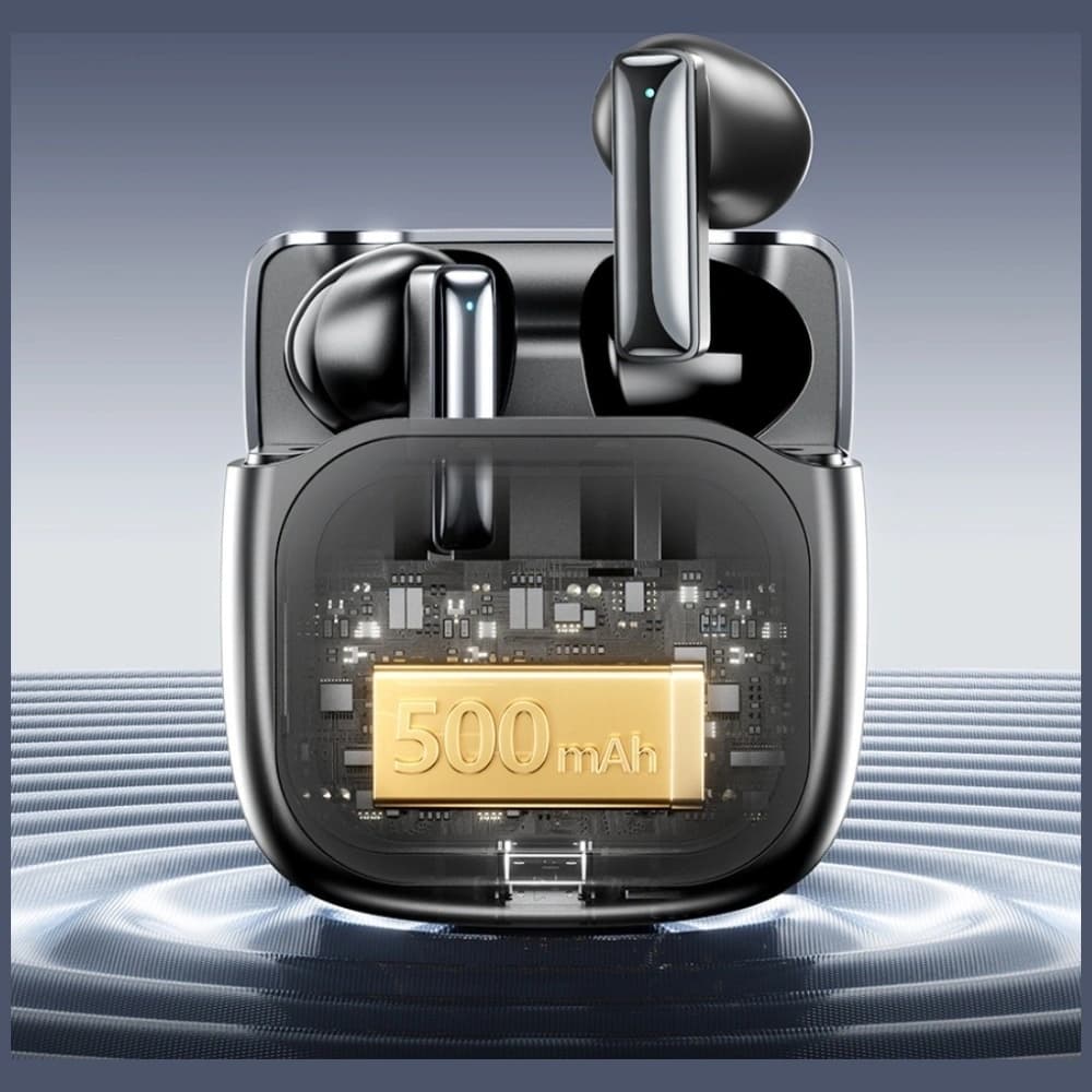 AWEI TP100 ENC Wireless In-Ear Headphones Bluetooth 5.4 TWS + Docking Station Black - 5