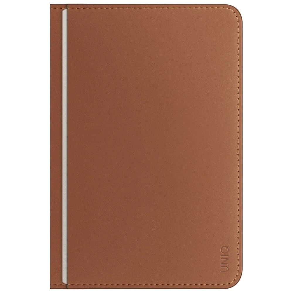 UNIQ Belmont passport case with Apple Find My, RFID blocking, caramel beige. - 5