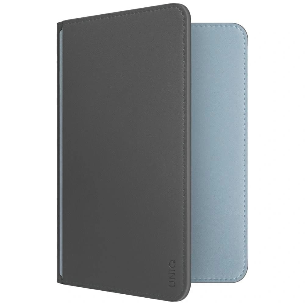UNIQ Belmont Passport Case with Apple Find My, RFID Block, Gray-Blue - 1