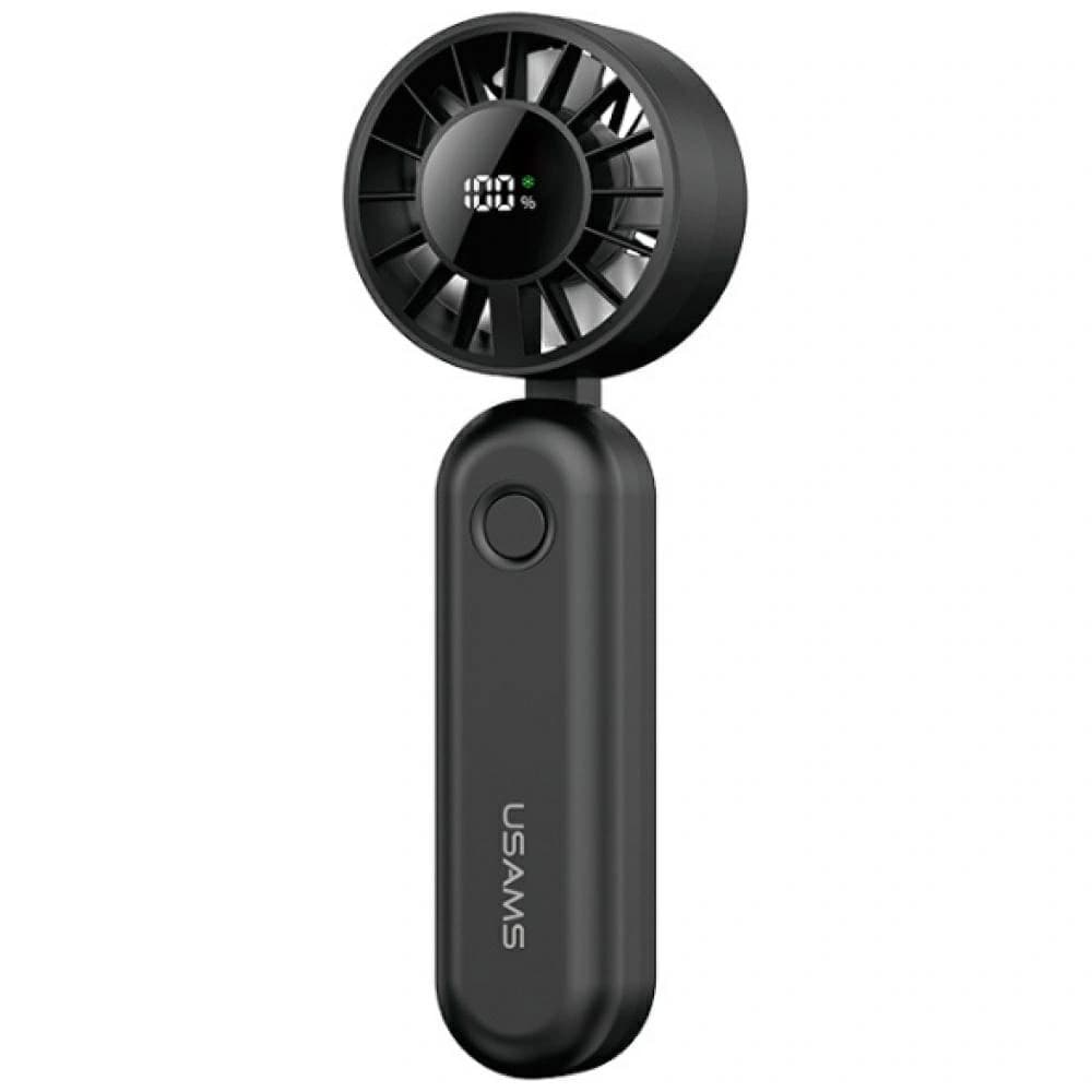 USAMS Mini ZB352 Faltbarer Handventilator 1200mAh schwarz - 1
