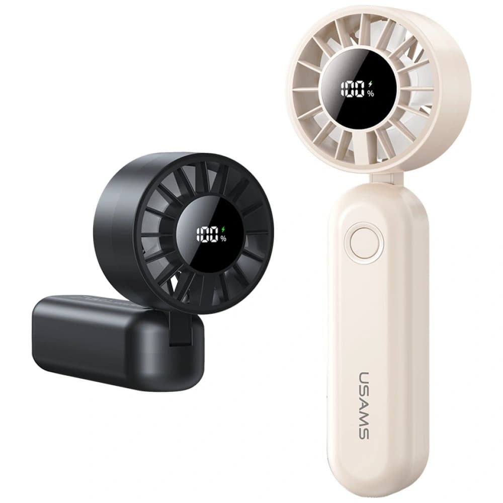 USAMS Mini ZB352 Faltbarer Handventilator 1200mAh schwarz - 2