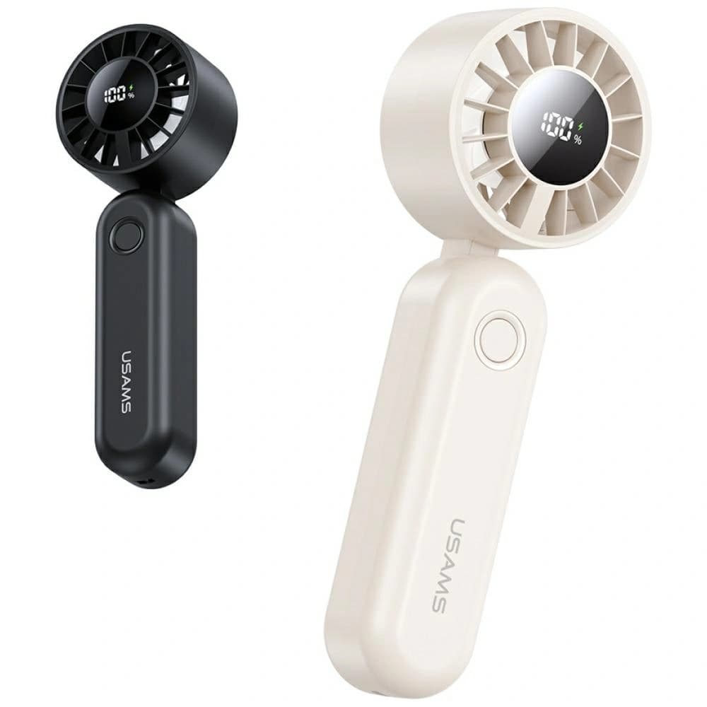 USAMS Mini ZB352 Faltbarer Handventilator 1200mAh schwarz - 3