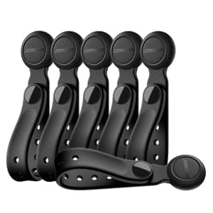 Joyroom JR-ZS422 Silicone Cable Strap with Magnet Black [6 PACK]