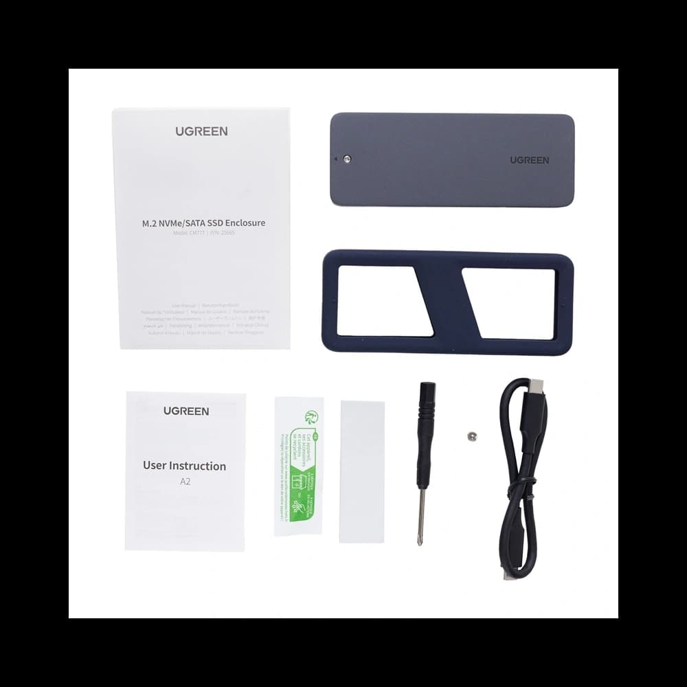 UGREEN CM777 SSD-Gehäuse, NVMe/SATA, 20Gbps, USB-C - 1