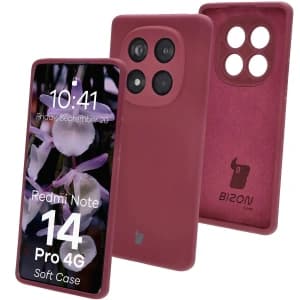 Bizon Soft Case für Xiaomi Redmi Note 14 Pro 4G dunkel lila