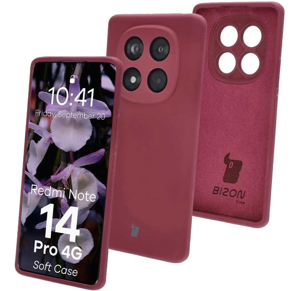 Bizon Soft Case für Xiaomi Redmi Note 14 Pro 4G dunkel lila - 1