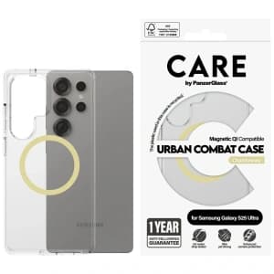 CARE von PanzerGlass Flagship Urban Combat Chardonnay QI Samsung Galaxy S25 Ultra klar