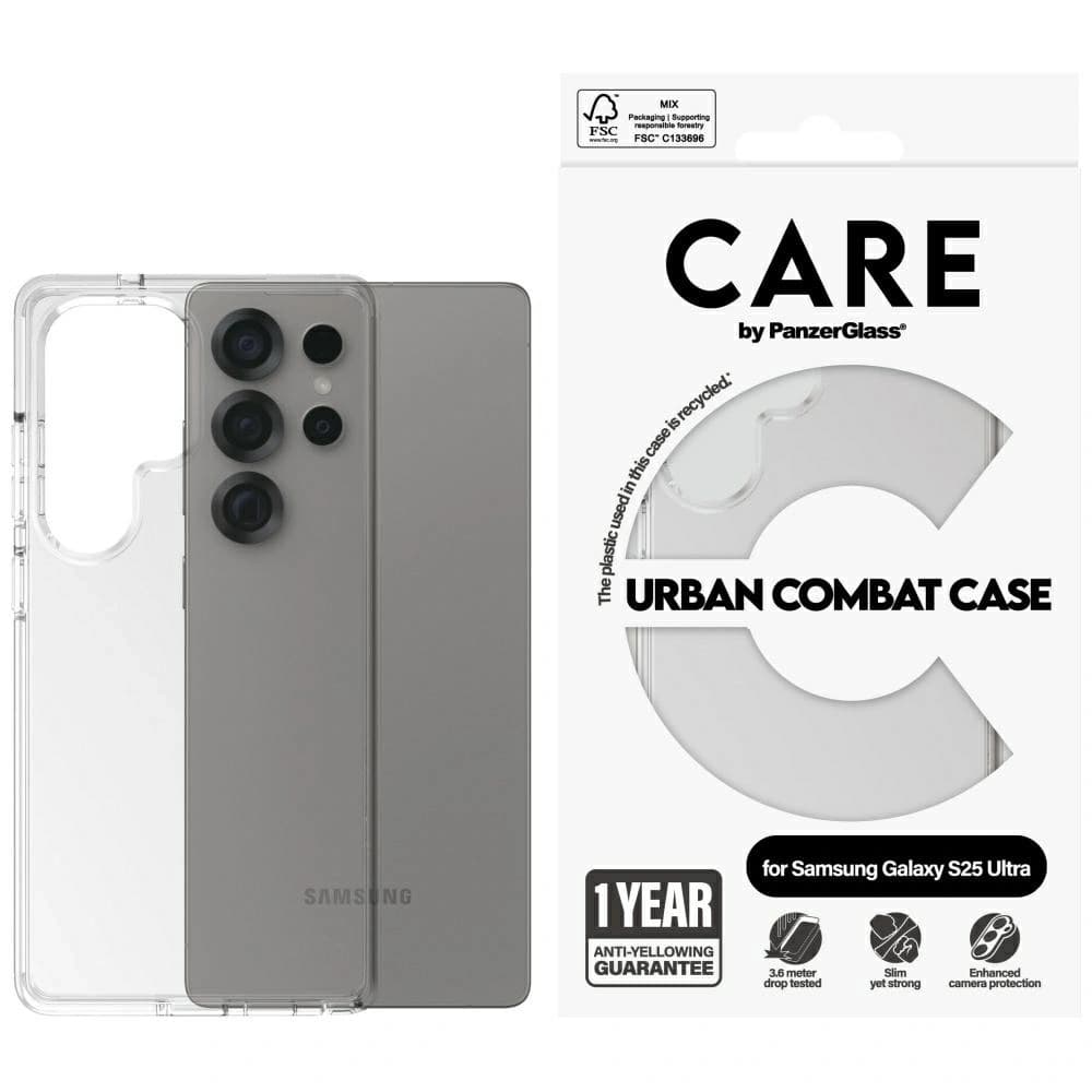 CARE von PanzerGlass Flagship Urban Combat Samsung Galaxy S25 Ultra klar - 1