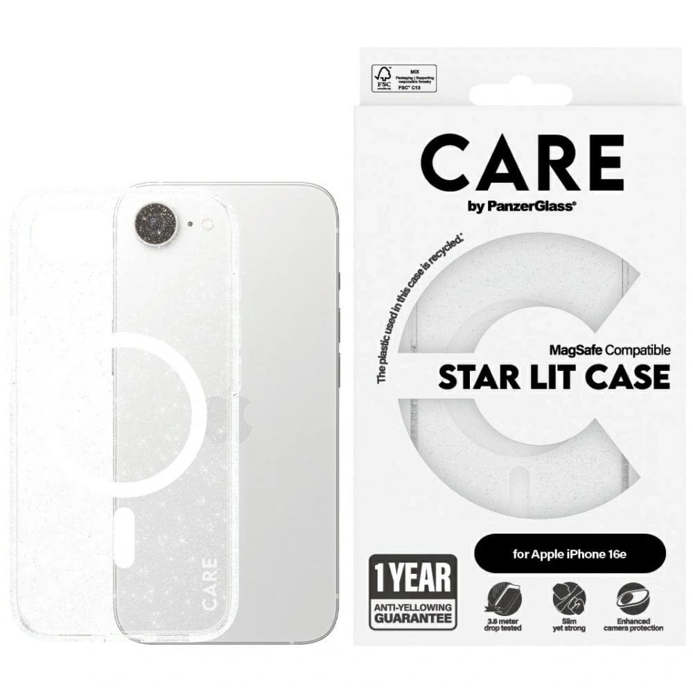 CARE von PanzerGlass Flagship Urban Combat StarLight Weiß MagSafe Apple iPhone 17e / 16e klar - 1