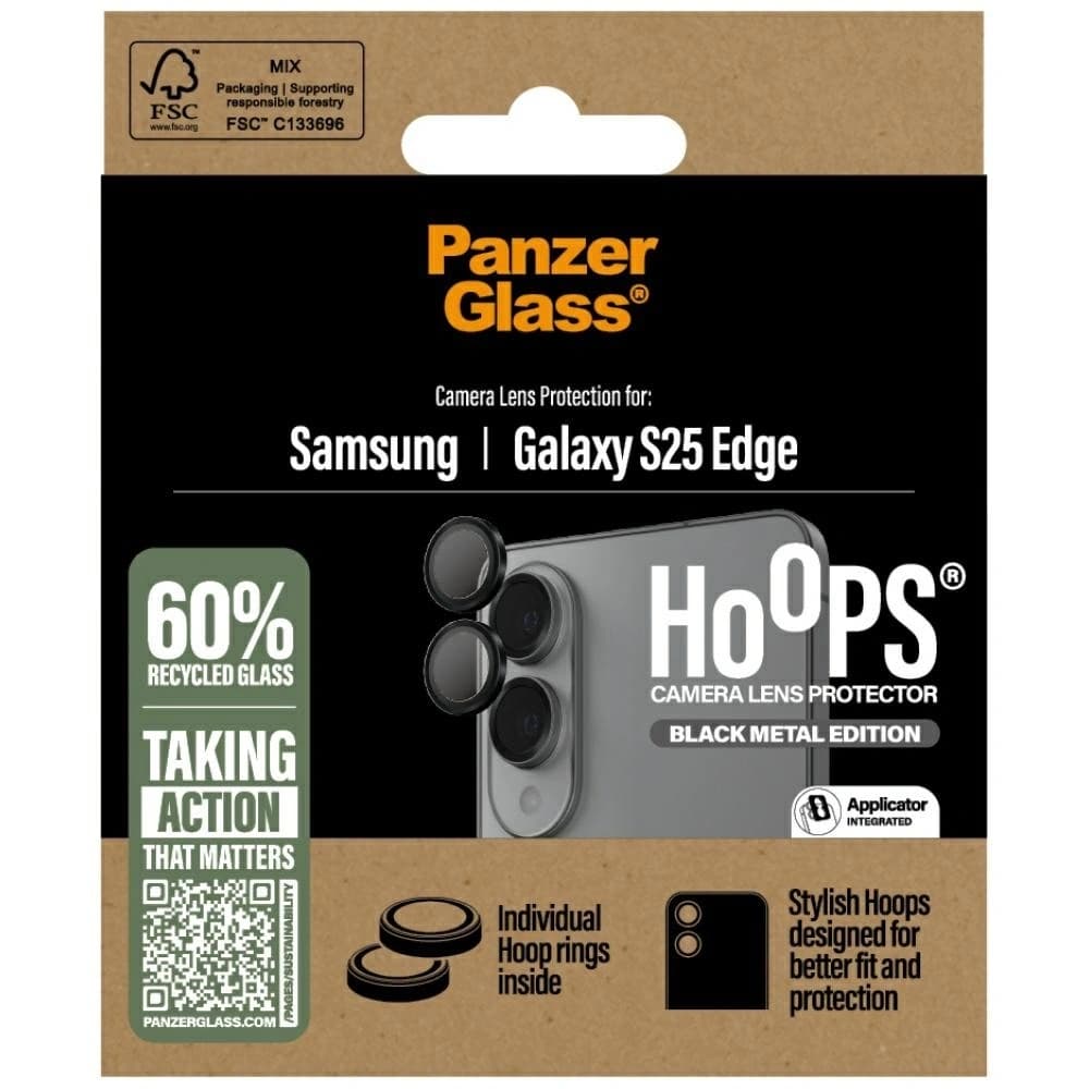 PanzerGlass Hoops Linsenschutz Samsung Galaxy S25 Edge schwarz - 4
