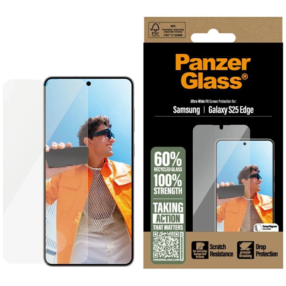 Gehärtetes Glas PanzerGlass Ultra-Wide Fit für Samsung Galaxy S25 Edge - 1