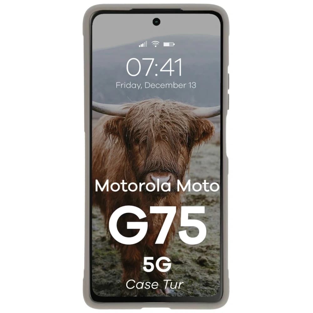 Bizon Case Tur Motorola Moto G75 5G hellgrau - 5