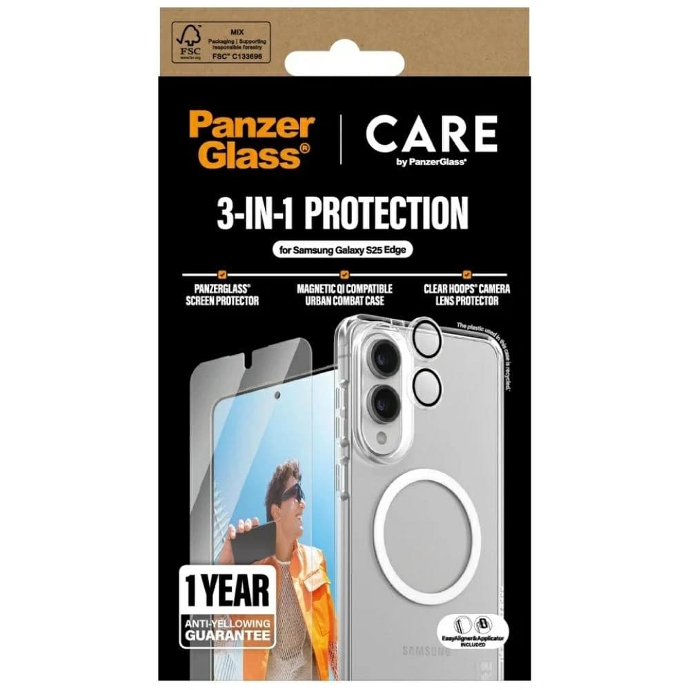 CARE von PanzerGlass Flagship 3in1 Set Samsung Galaxy S25 Edge - 4