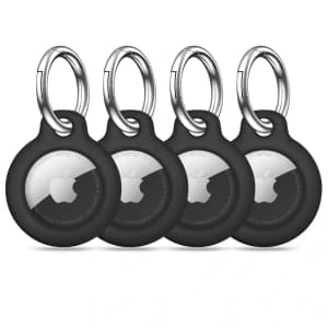 Tech-Protect Rough Apple AirTag 1 / 2 Black [4 PACK]