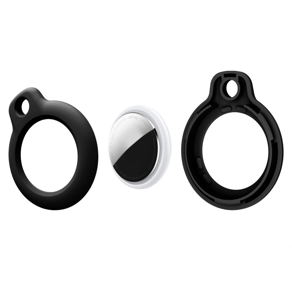 Tech-Protect Rough Apple AirTag 1 / 2 Black [4 PACK] - 3