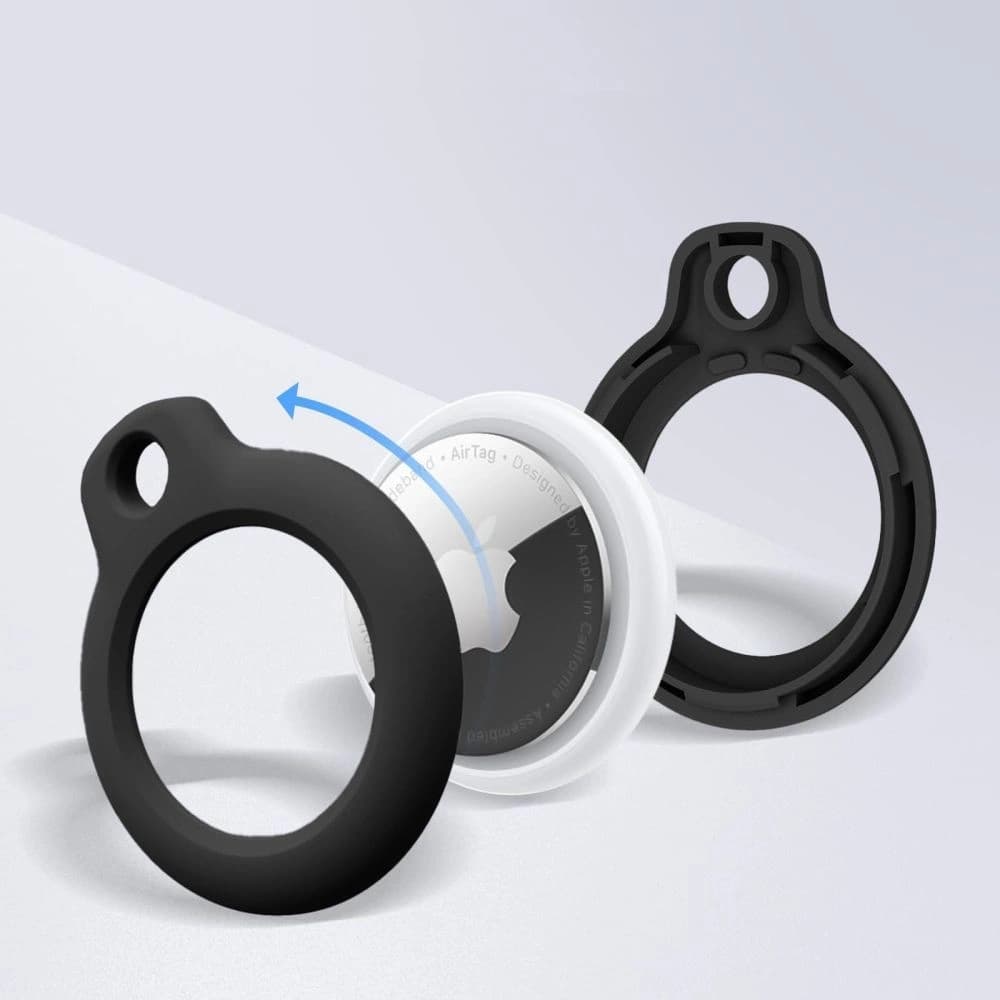 Tech-Protect Rough Apple AirTag 1 / 2 Black [4 PACK] - 5