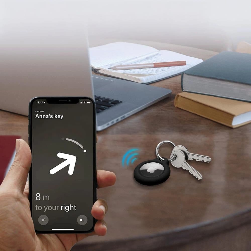 Tech-Protect Rough Apple AirTag 1 / 2 Black [4 PACK] - 7