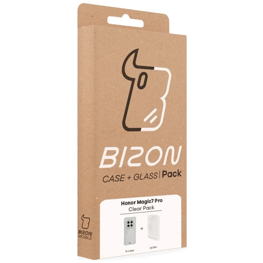 Bizon Case Clear Pack flexible case + 2x screen film Honor Magic7 Pro - 9