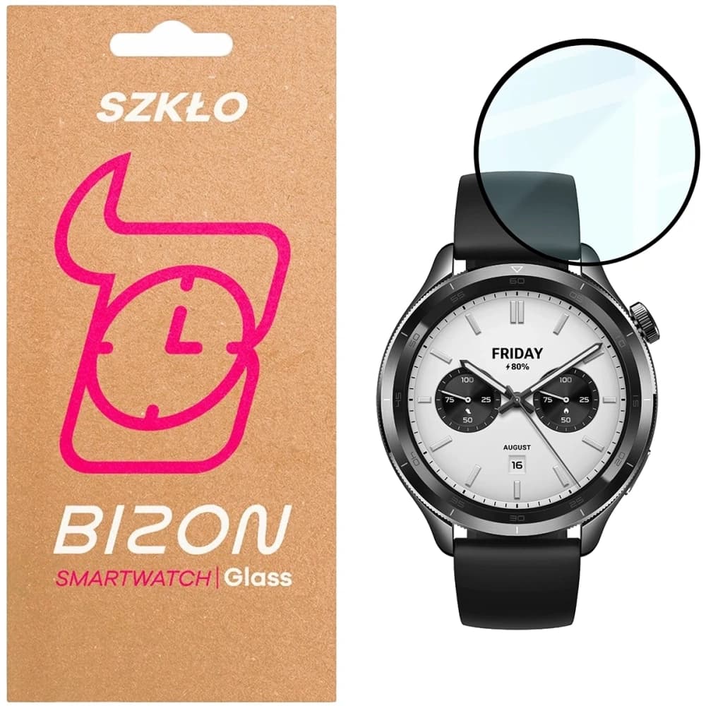 Bizon Glass Watch Edge Hybrid Xiaomi Watch S4 schwarz - 1