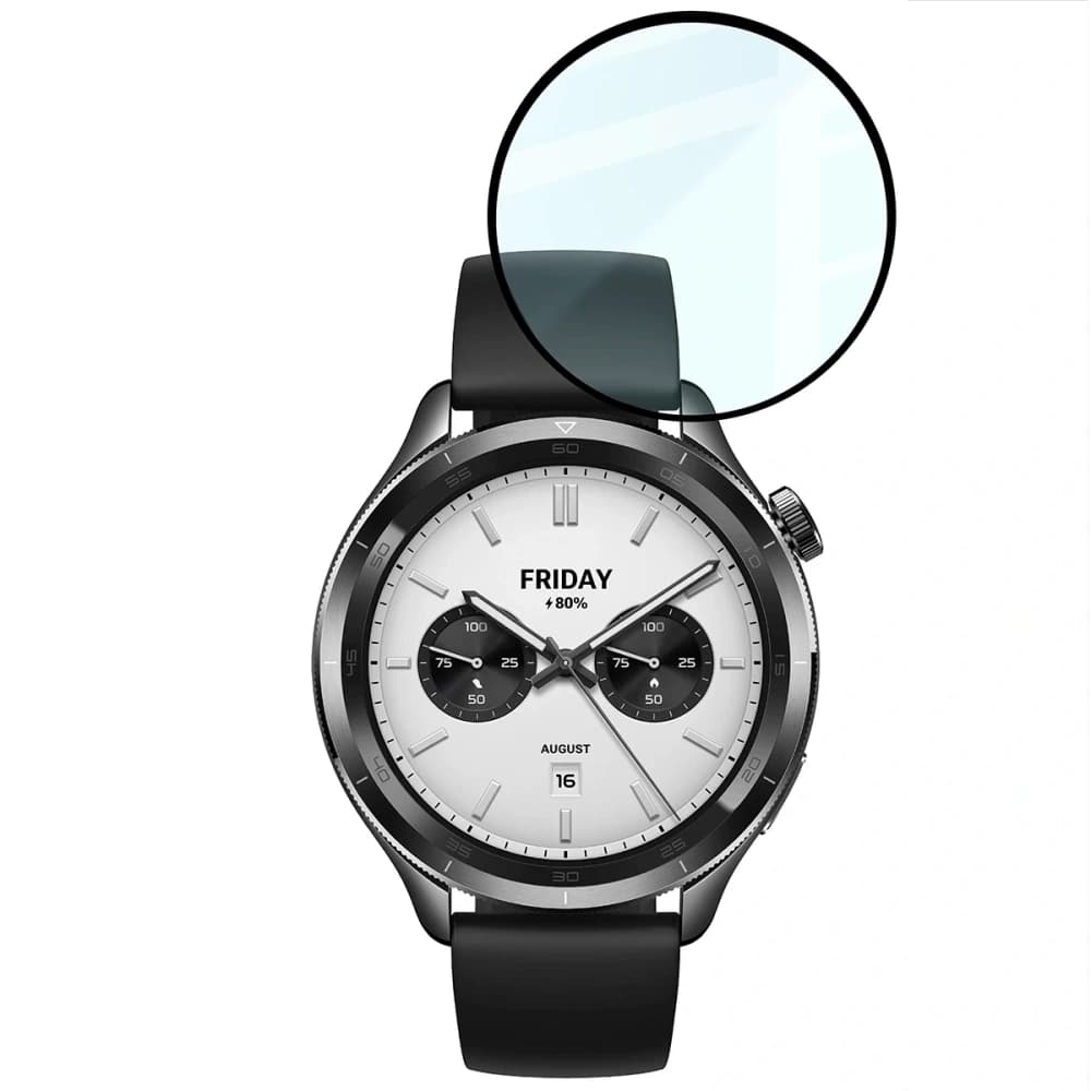 Bizon Glass Watch Edge Hybrid Xiaomi Watch S4 schwarz - 5