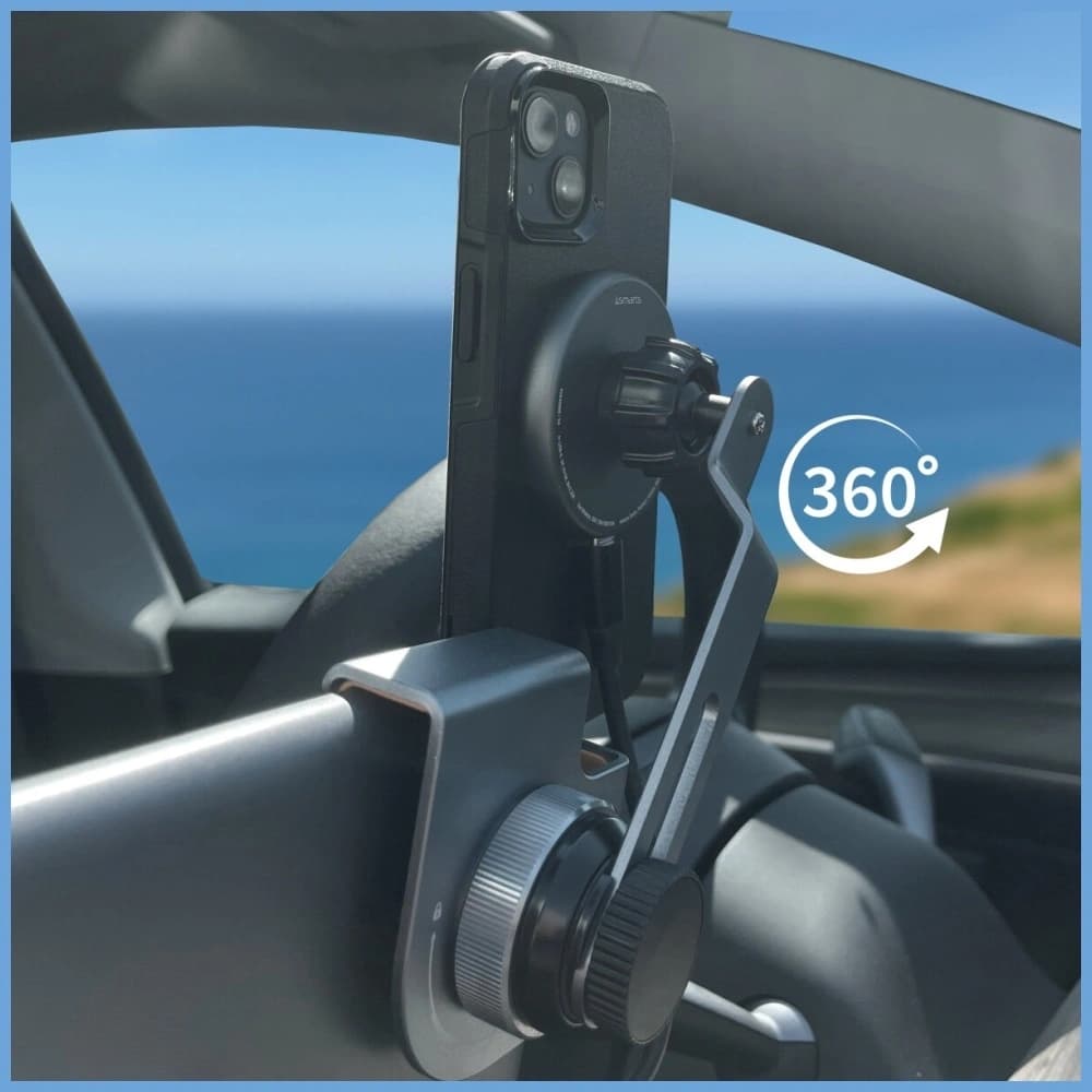 4smarts Mount Qi2 Magnetischer Bildschirmhalter für MagSafe-Smartphones Grau - 4