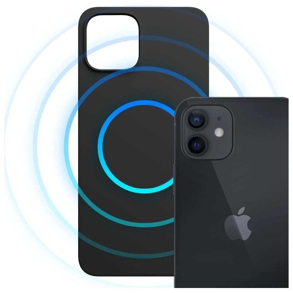 3MK Hardy MagSilicone Apple iPhone 12 black - 3