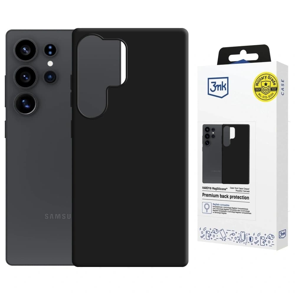 3MK Hardy MagSilicone Samsung Galaxy S25 Ultra schwarz - 1