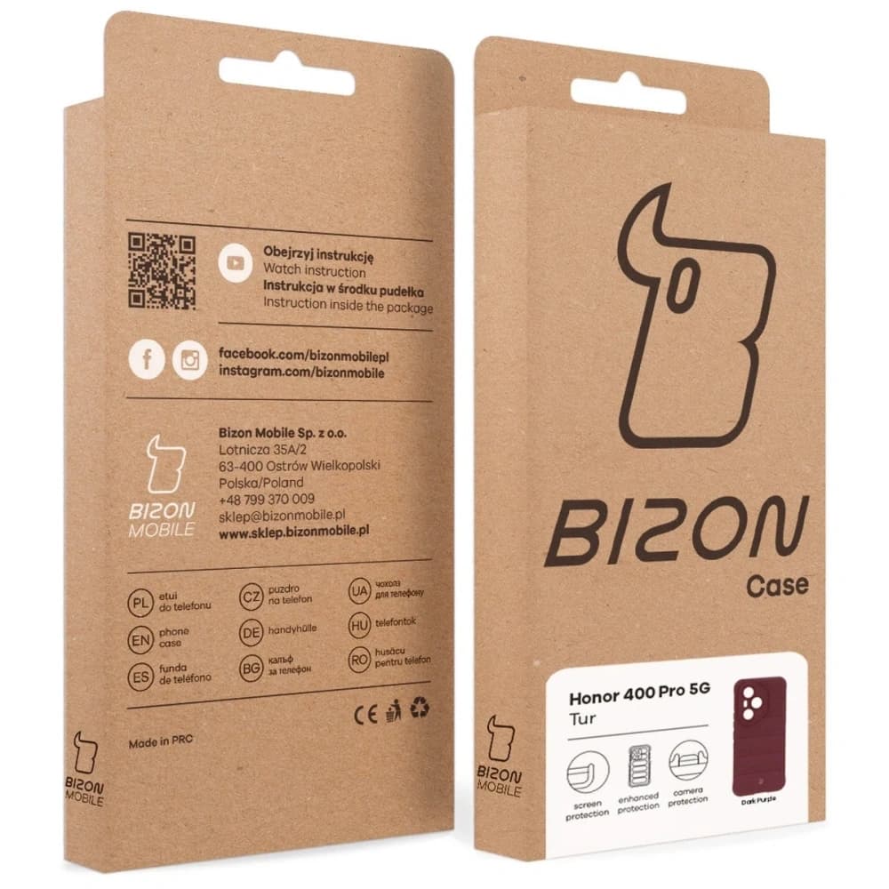 Bizon Case Tur Honor 400 Pro burgundy - 9