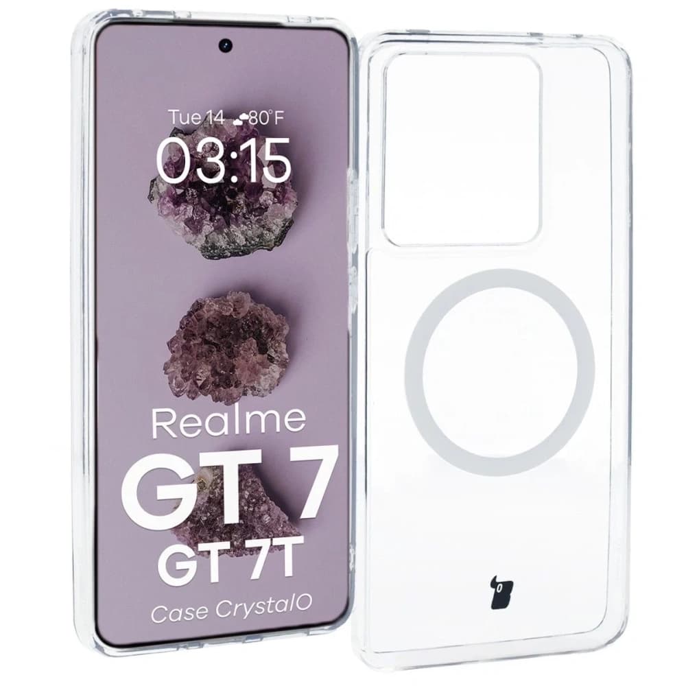 Bizon Case CrystalO Magnetic Realme GT 7 / 7T klar - 1