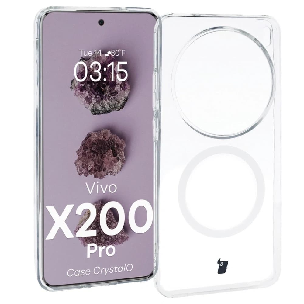 Bizon Case CrystalO Magnetic Vivo X200 Pro klar - 1