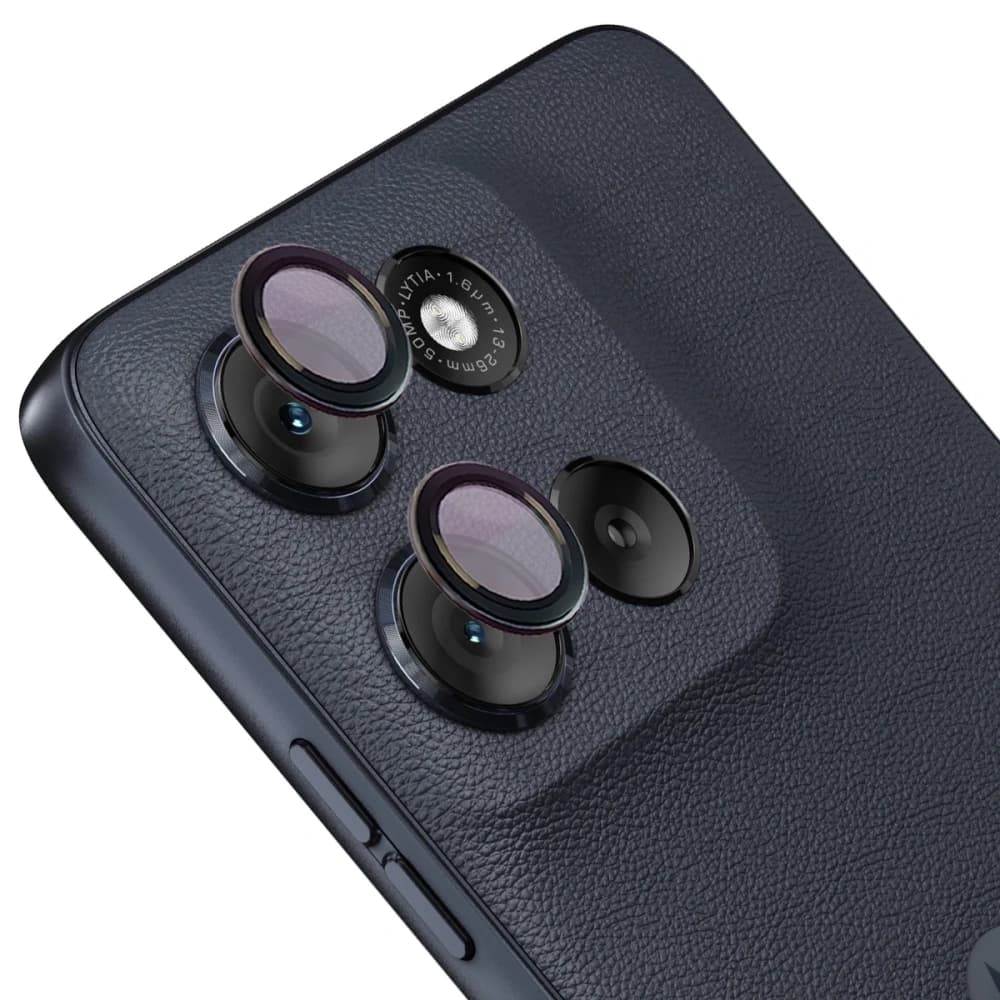 Bizon Glass Snap Lens Motorola Moto G56 5G black frame - 1