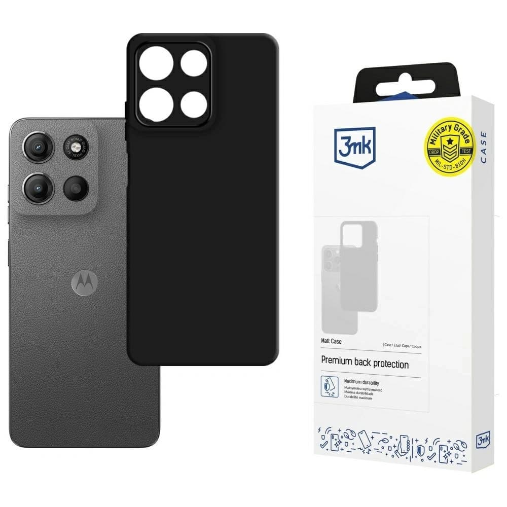 3MK Matt Case Motorola Moto G15 / G15 Power black - 1