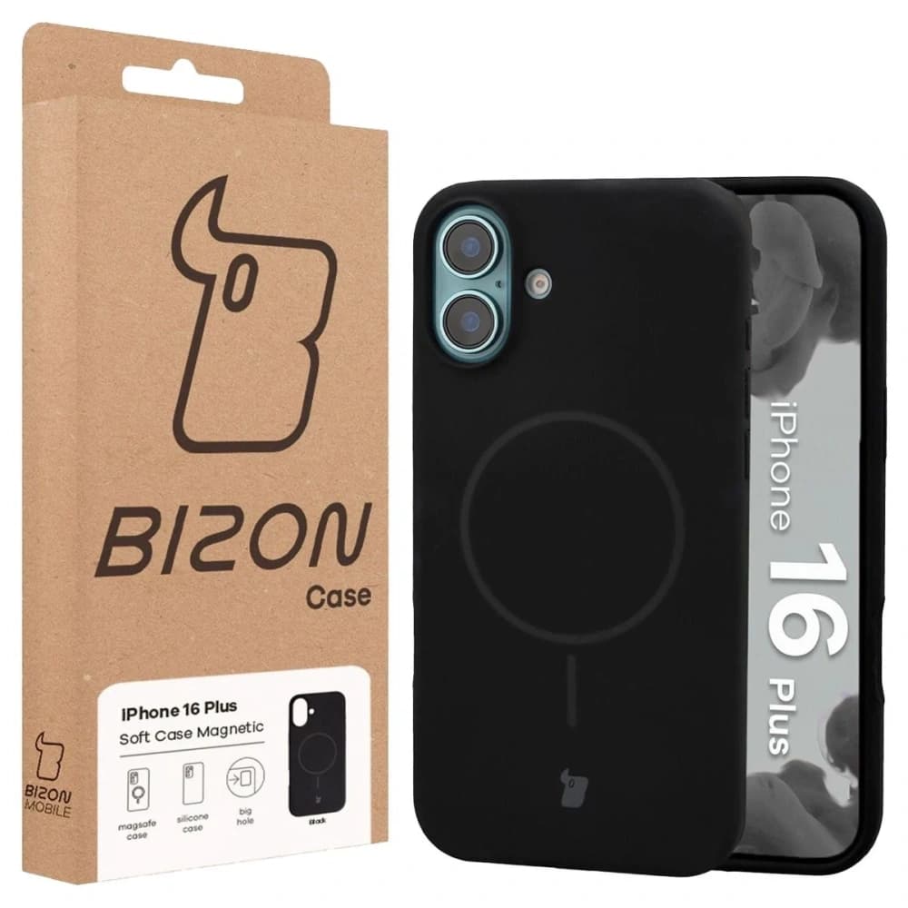 Bizon Soft Case Magnetic Apple iPhone 16 Plus schwarz - 8