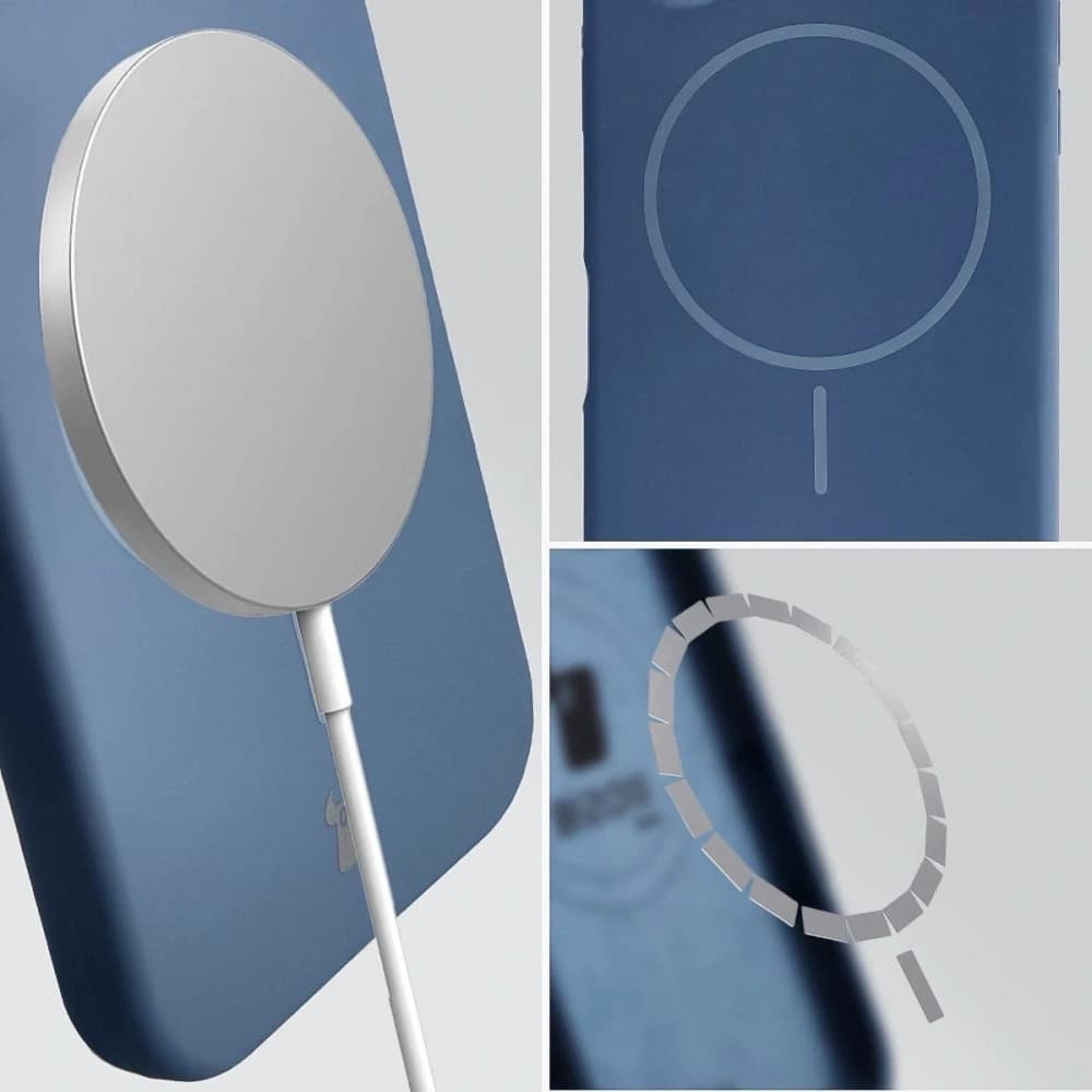 Bizon Soft Case Magnetisch für Apple iPhone 16 Plus navy blau - 4