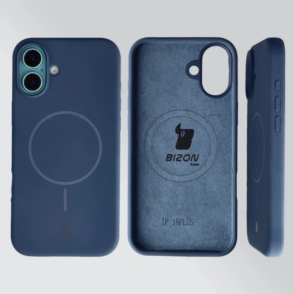 Bizon Soft Case Magnetisch für Apple iPhone 16 Plus navy blau - 5