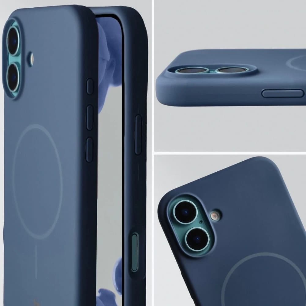 Bizon Soft Case Magnetisch für Apple iPhone 16 Plus navy blau - 6