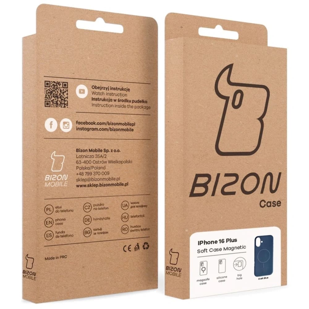 Bizon Soft Case Magnetisch für Apple iPhone 16 Plus navy blau - 9
