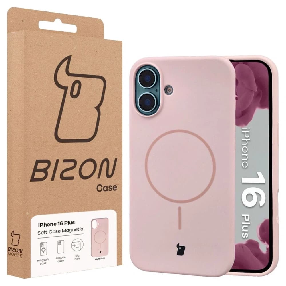 Bizon Soft Case Magnetic Apple iPhone 16 Plus light pink - 8