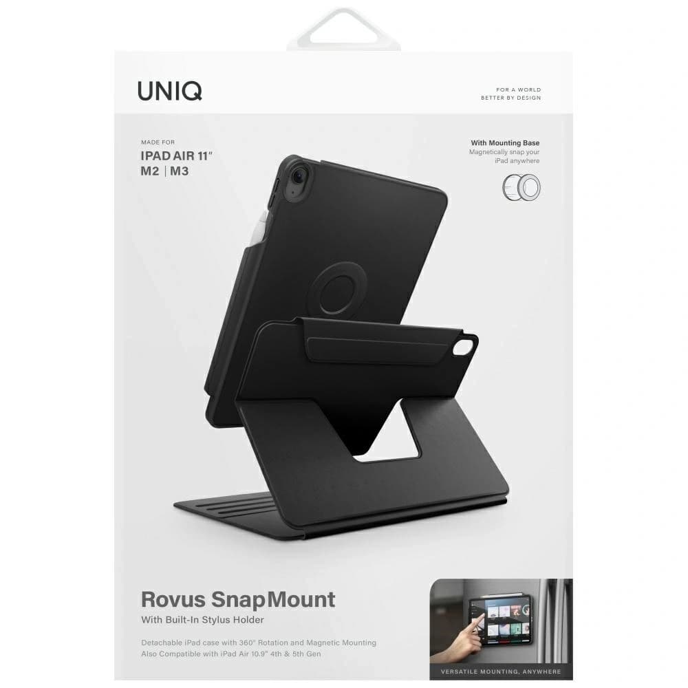 UNIQ Rovus Snapmount Magnetisch 360 Rotierbar Abnehmbar Apple iPad Air 11" 2024/2025 / iPad Air 10,9" 2020/2022 schwarz - 11