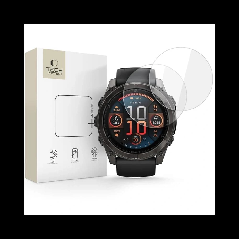 Tech-Protect Glass Fit+ Garmin Fenix 8 51mm Clear [2 PACK] - 1