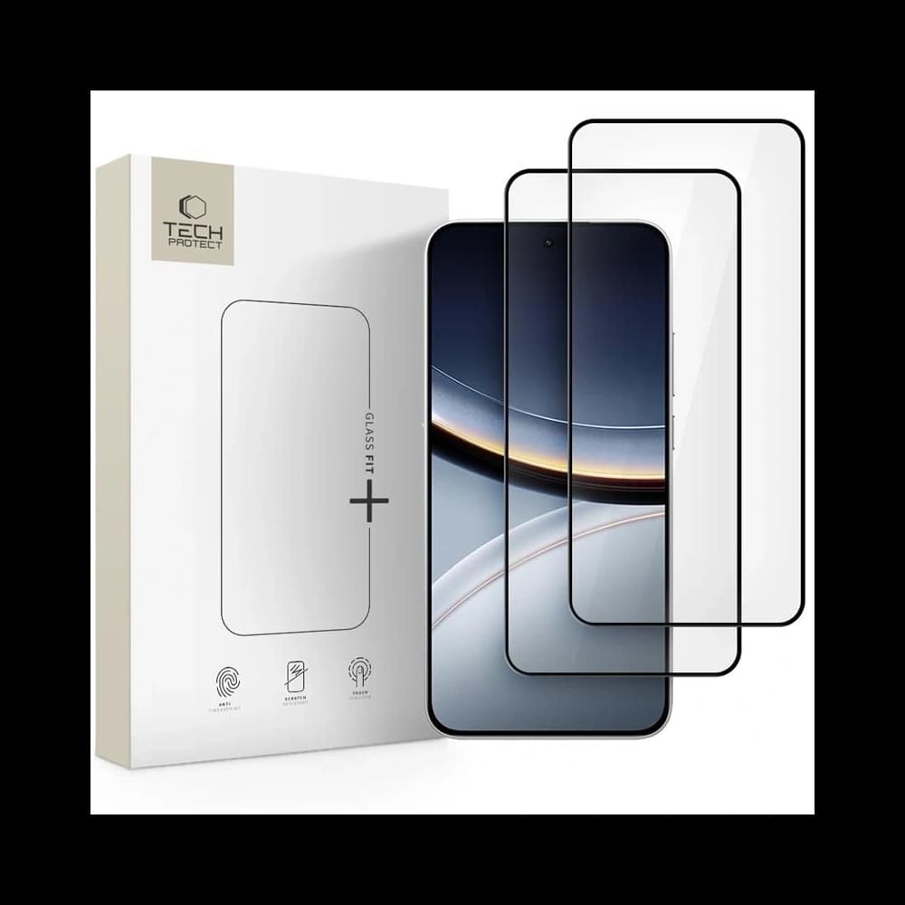 Tech-Protect Glass Fit+ Xiaomi Poco F7 5G Black [2 PACK] - 1