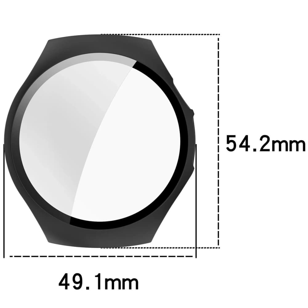 Bizon Case+Glass Uhr Huawei Watch 5 46mm matt schwarz - 2