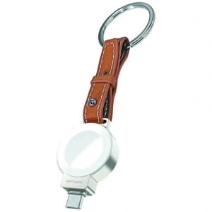 4smarts USB-C Induktionsladegerät für Apple Watch mit Schlüsselanhänger Silber