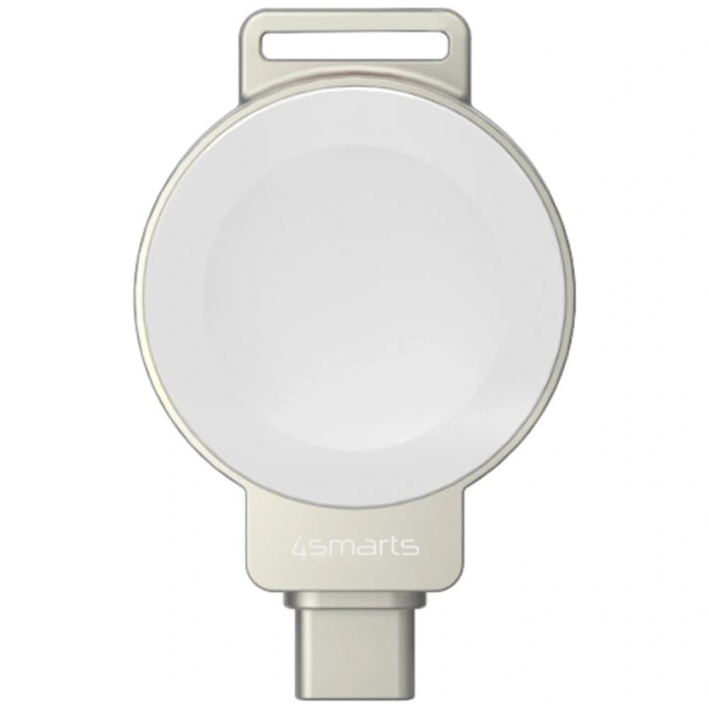 4smarts USB-C Induktionsladegerät für Apple Watch mit Schlüsselanhänger Silber - 3