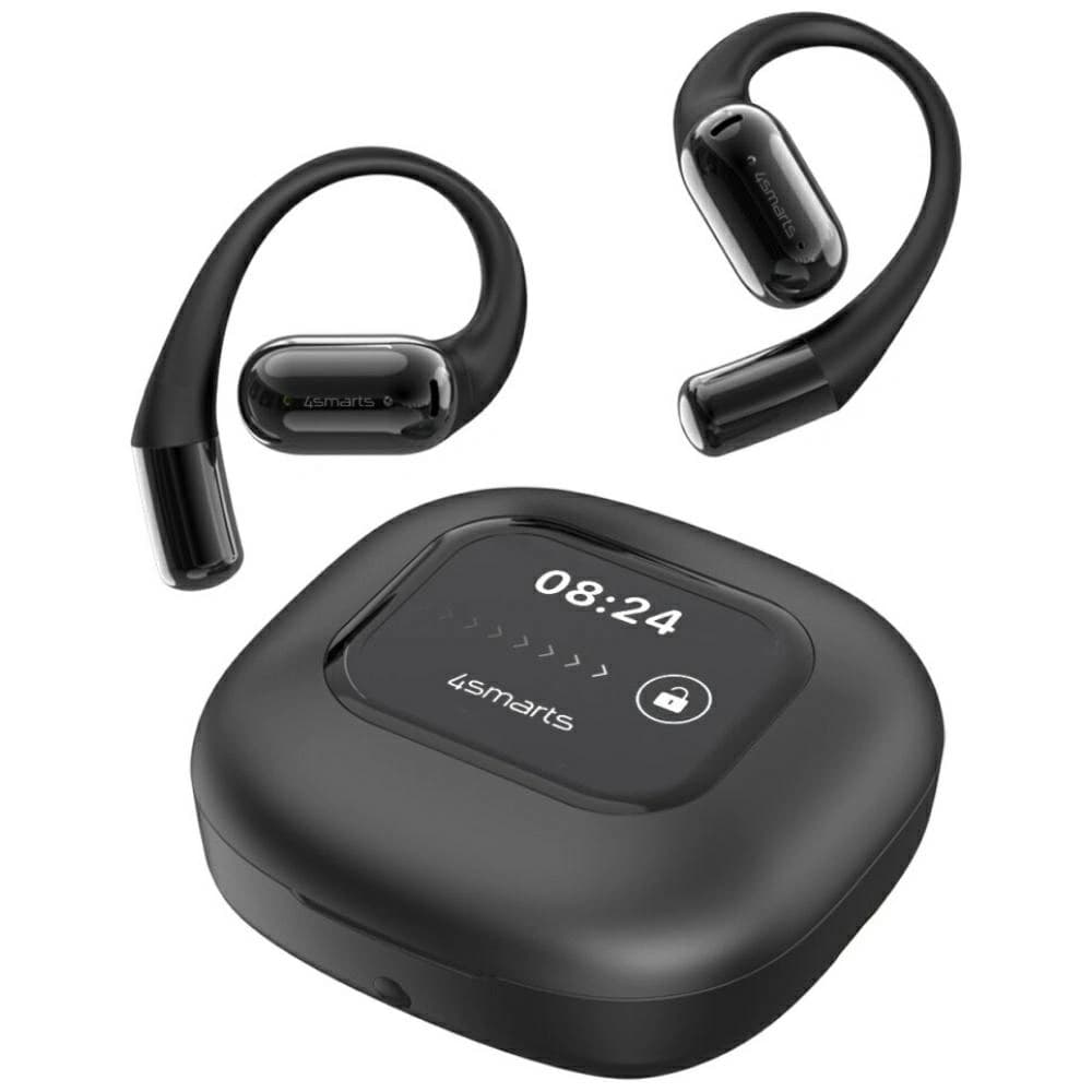 4smarts SkyBuds OWS Open-Ear Bluetooth-Kopfhörer mit KI-Bildschirm Schwarz - 1