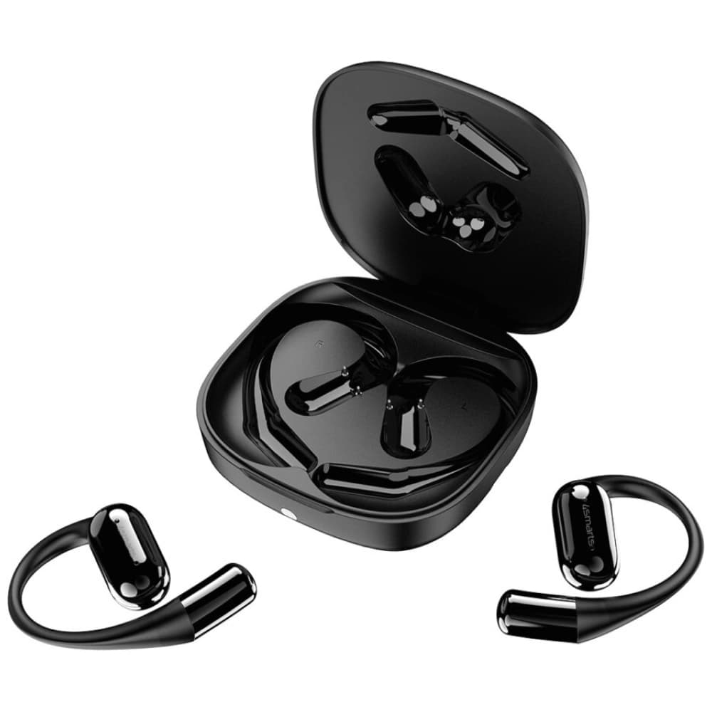 4smarts SkyBuds OWS Open-Ear Bluetooth-Kopfhörer mit KI-Bildschirm Schwarz - 4