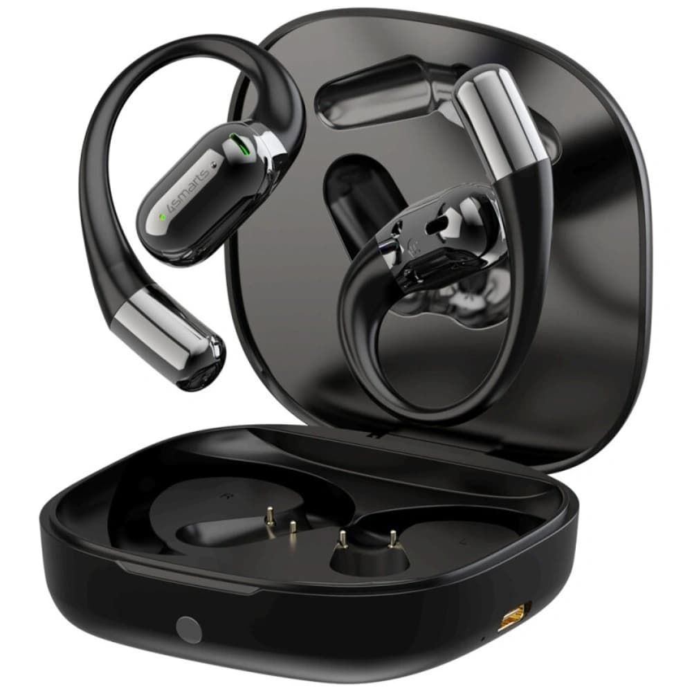 4smarts SkyBuds OWS Open-Ear Bluetooth-Kopfhörer mit KI-Bildschirm Schwarz - 5