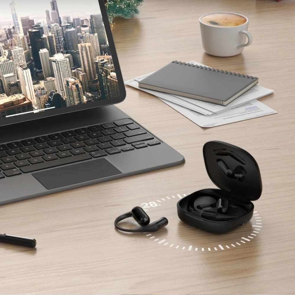 4smarts SkyBuds OWS Open-Ear Bluetooth-Kopfhörer mit KI-Bildschirm Schwarz - 8